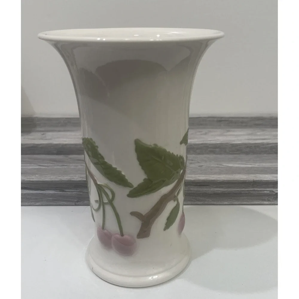 Goebel Vase Raised Cherry Made In‎ W. Germany Vintage